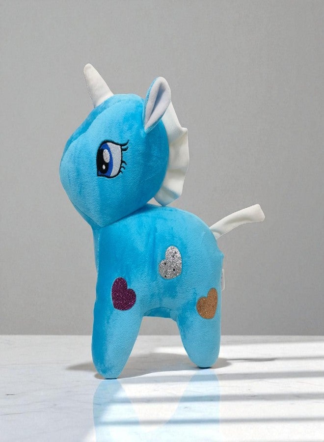 Yey Unicorn Soft Toy, Baby Toys, Plush Soft Toy Cute Kids Birthday Animal Baby Toy for Girl, Great Birthday Gift for Girl Boys, Kids Toys, Toys Gift Items (Blue) - Image 2